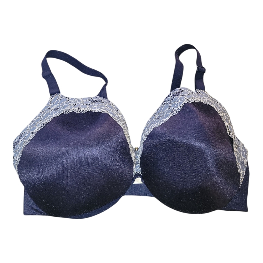 Cacique Dark Blue Bra With Lace Full Coverage Underwire 40DDD